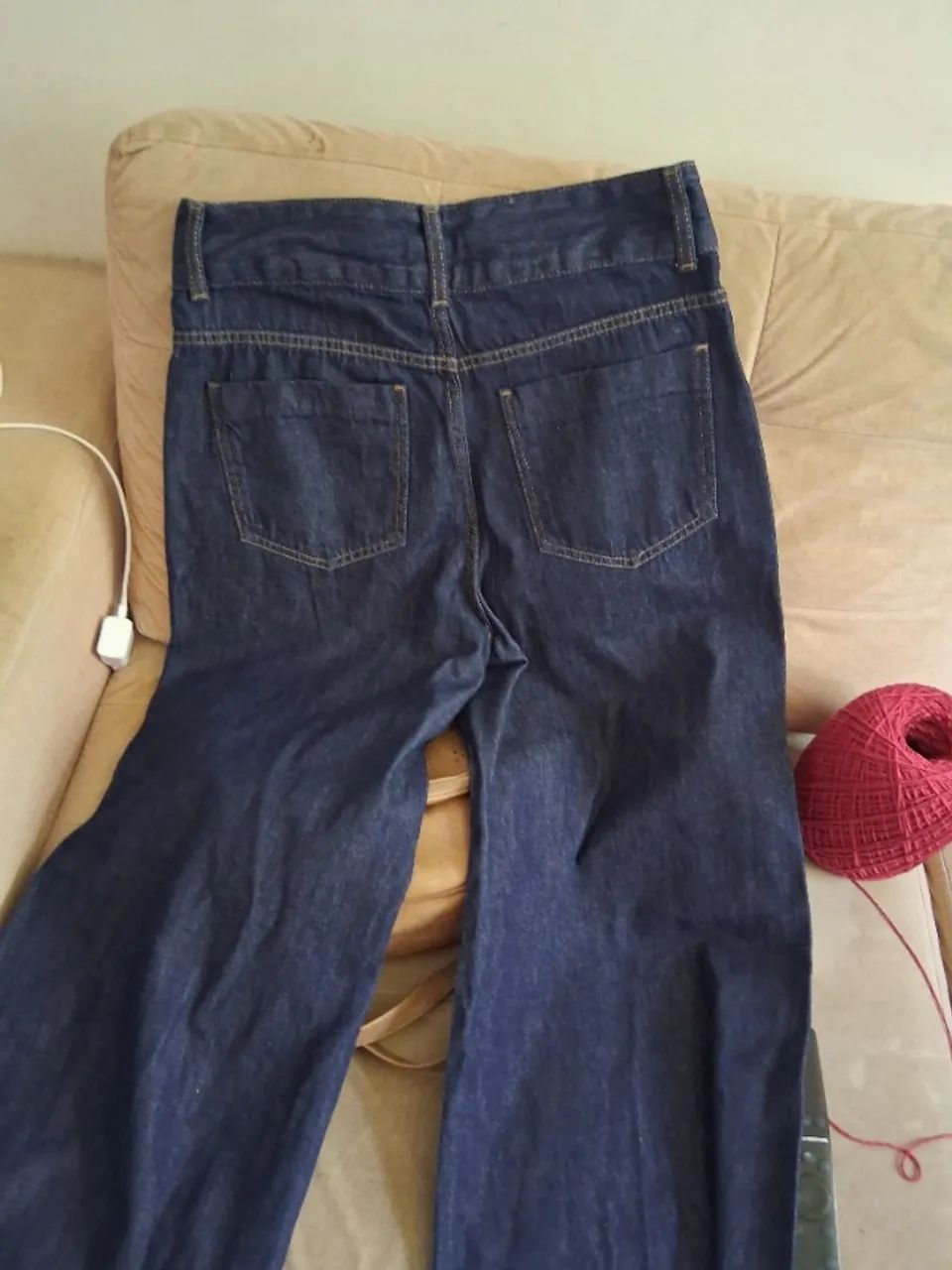 Calça pantalona jeans 40