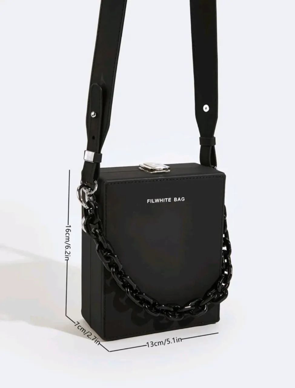 Bolsa Bag Preta Estruturada - Foto 4