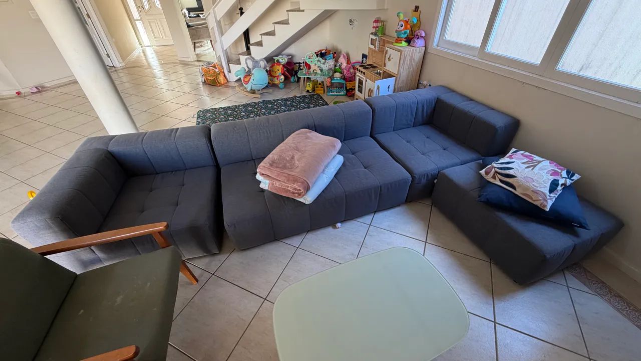 Kit completo móveis sala de estar da tok stok - novos - Foto 4