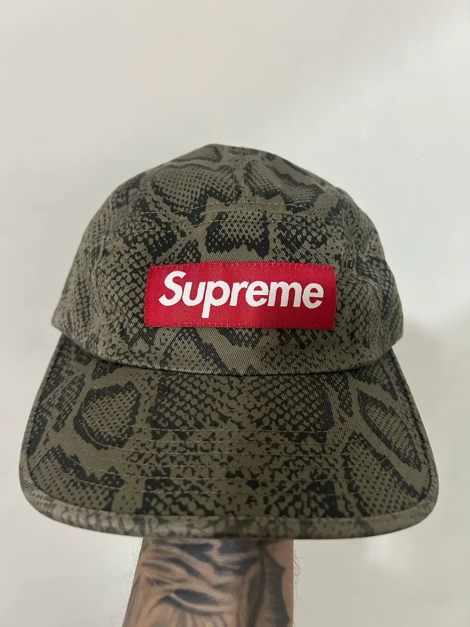 Boné Supreme Washed Chino Twill Camp Snake