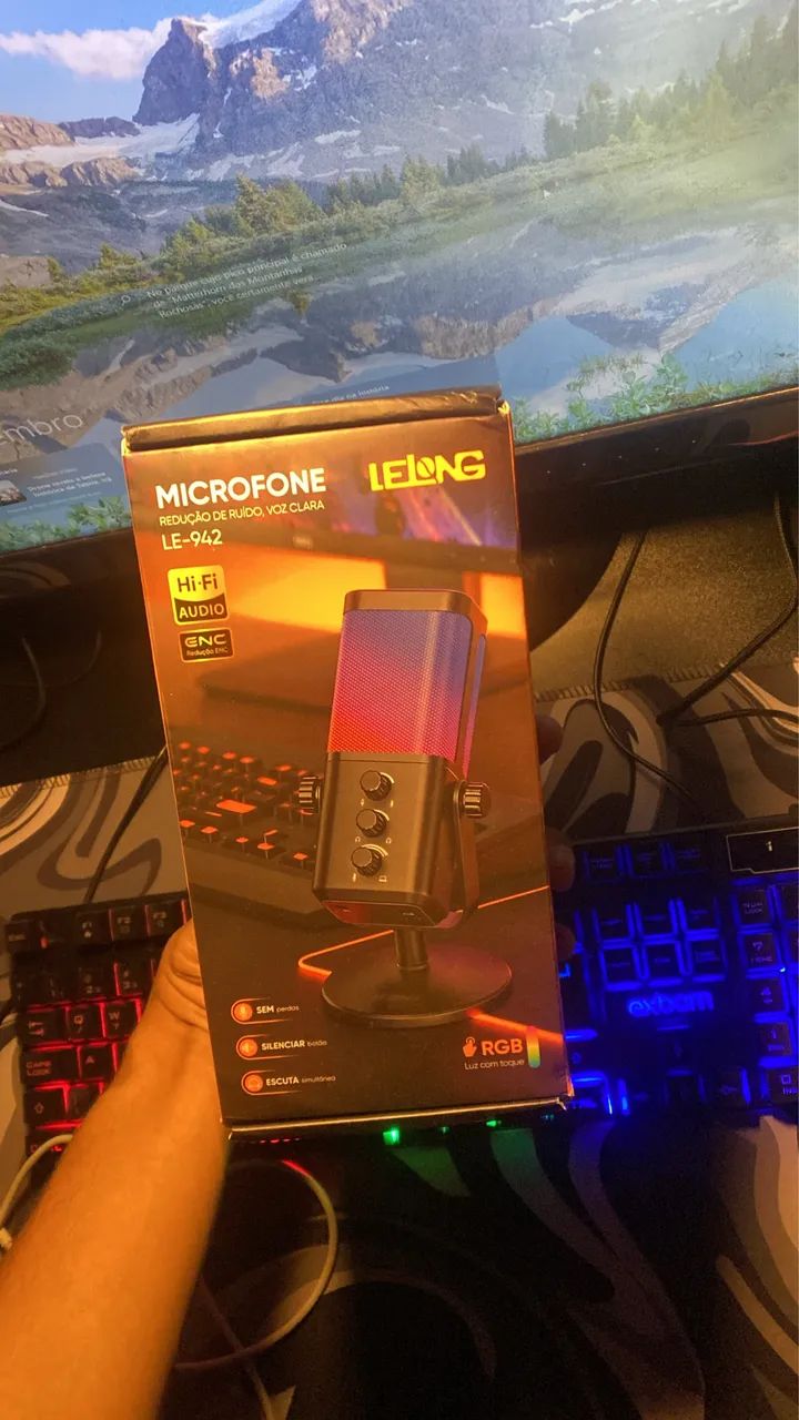 MICROFONE CONDENSADOR LELONG LE-942 RGB - Foto 2