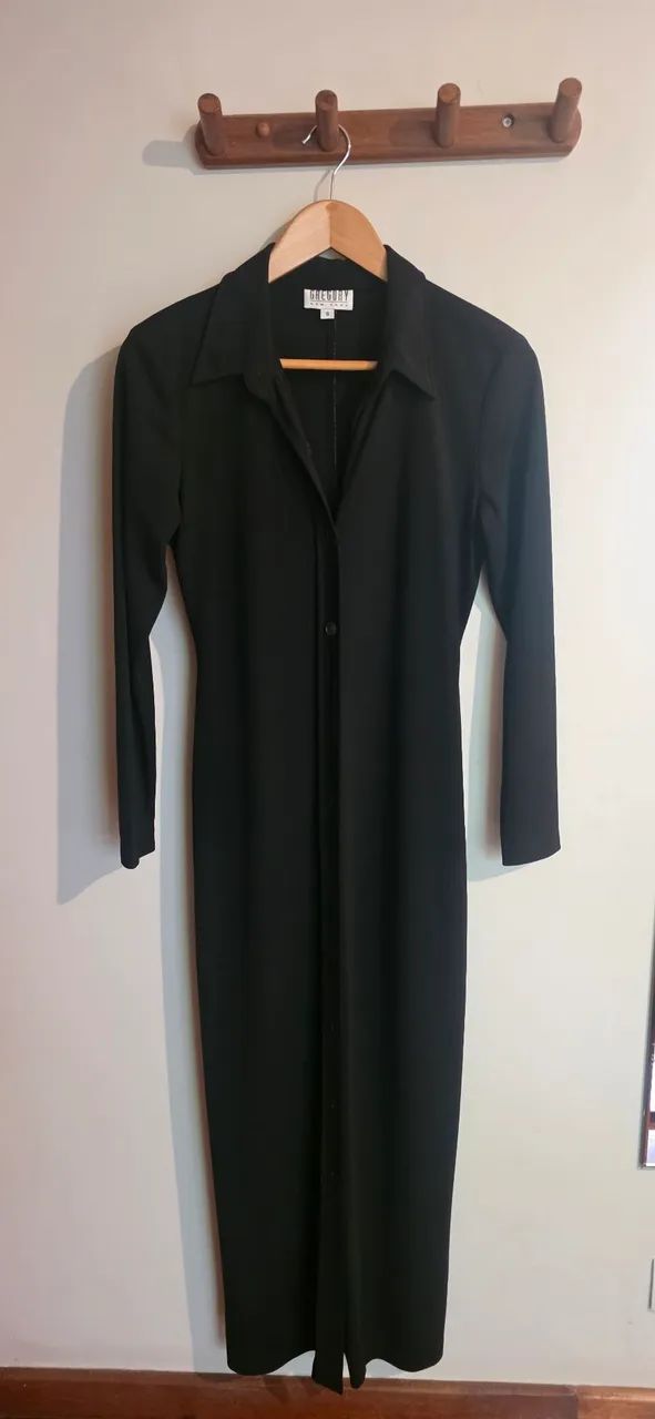 Vestido botões preto Gregory
