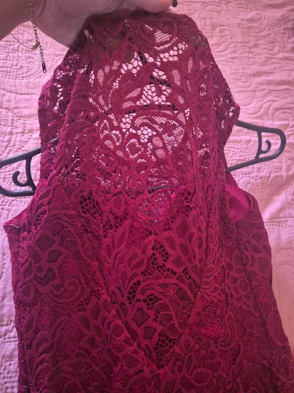Vestido longo de renda modelo sereia - Foto 2