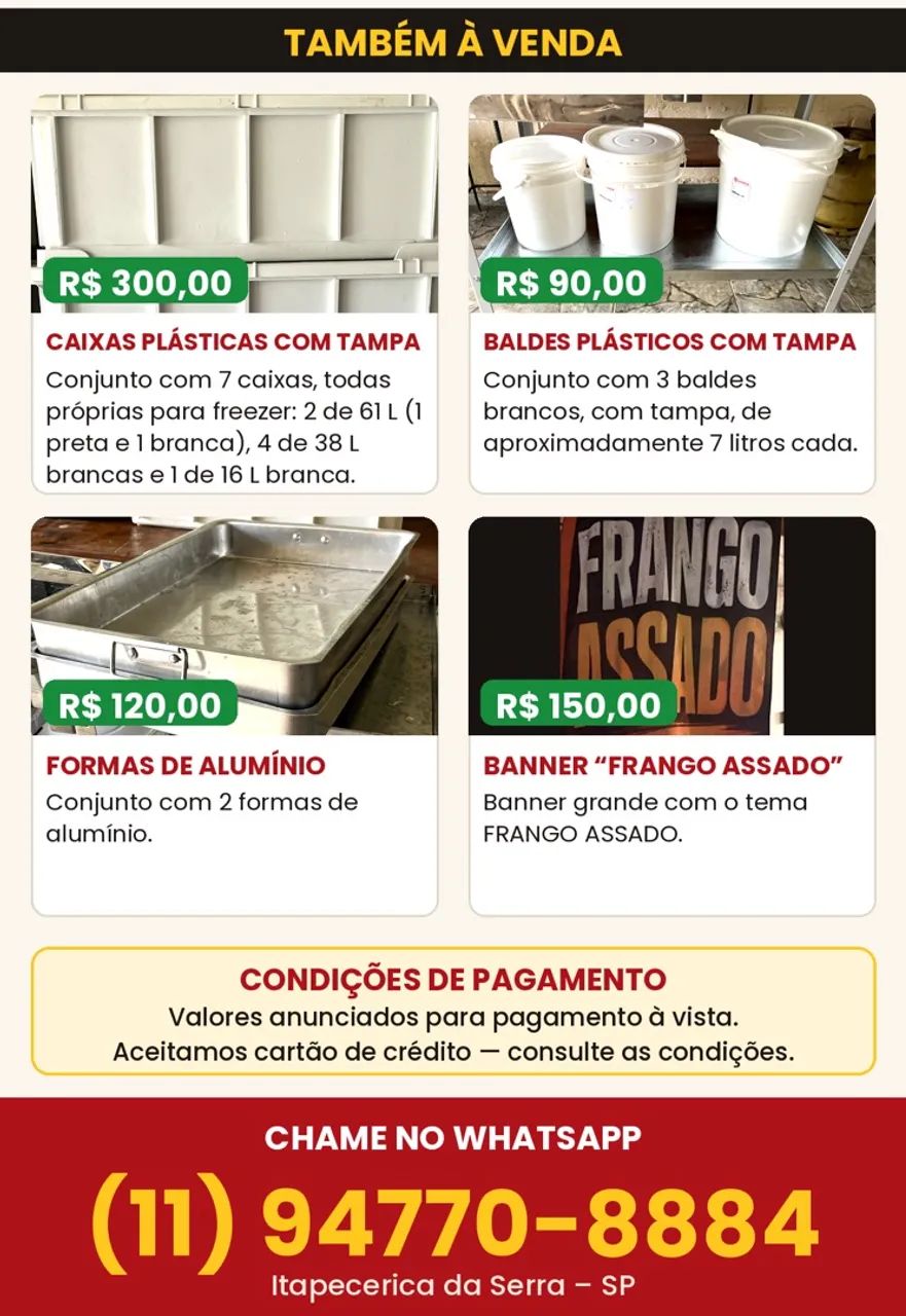 Máquina Giratória para Frango Assado SS Inox + Mesa e Acessórios - Foto 2