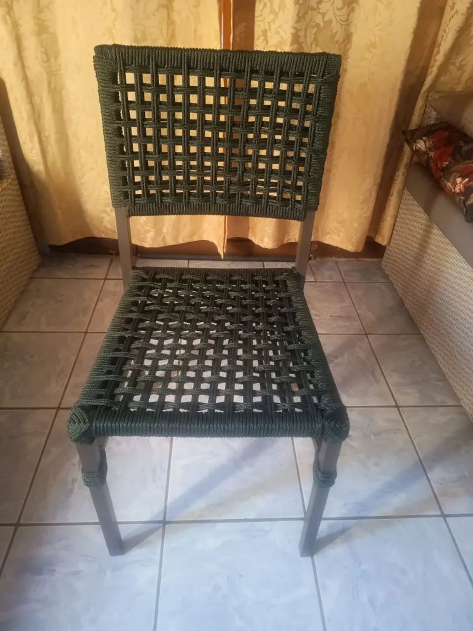 Cadeira em alumínio e corda náutica  - Foto 2
