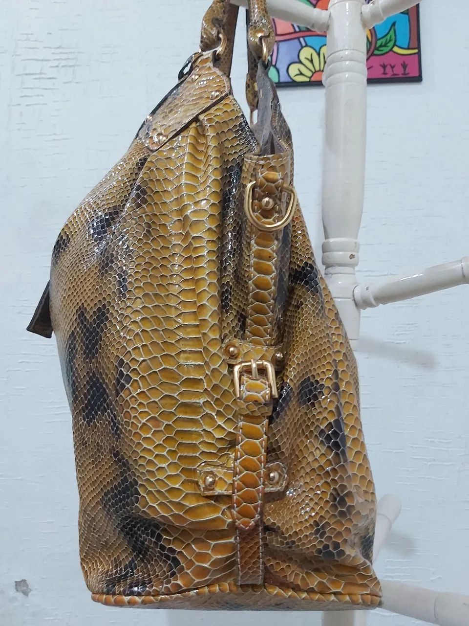 BOLSA GRANDE PHYTON COURO EXÓTICO CORSO COMO  - Foto 3