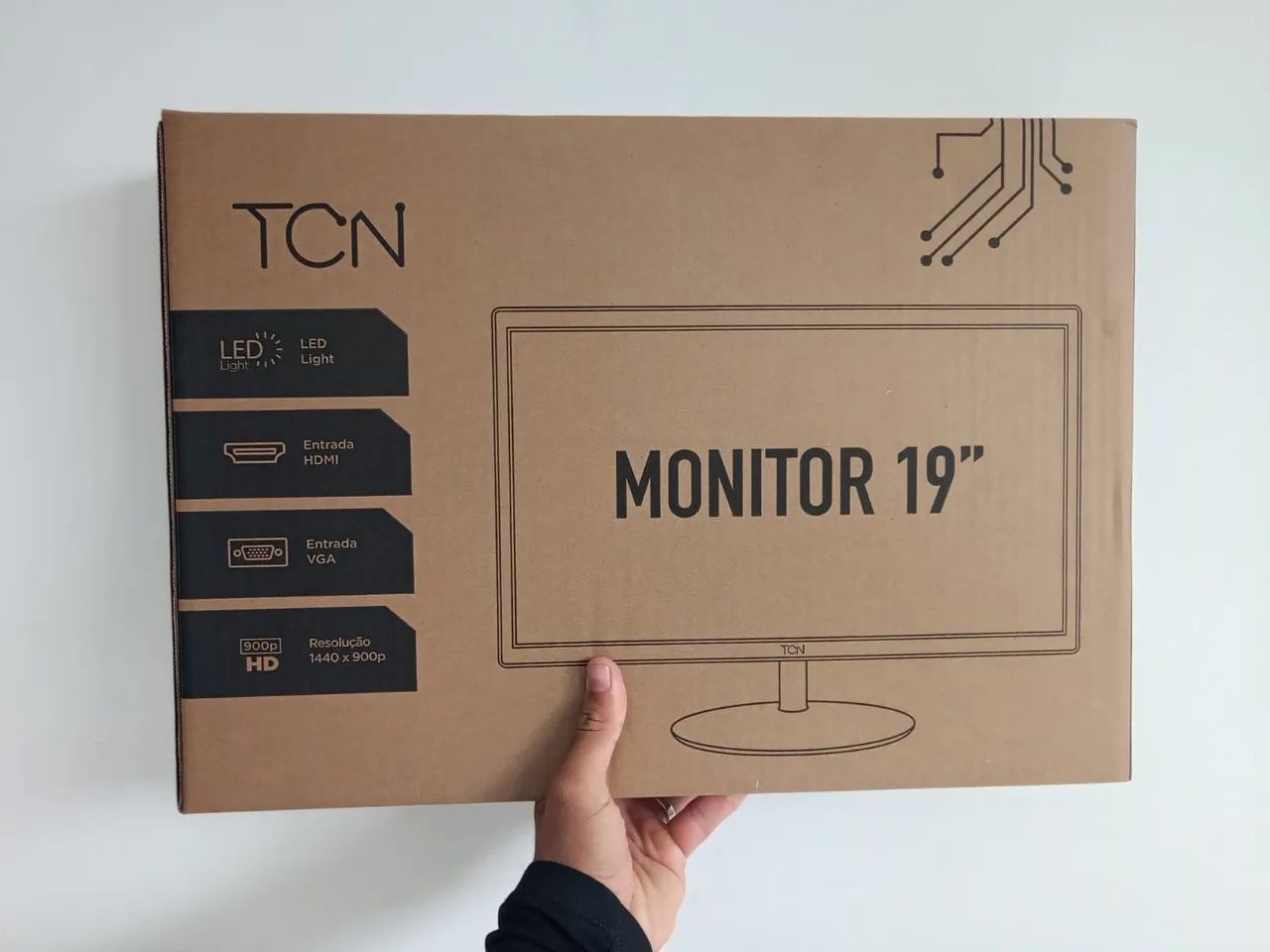 Monitor Office 19" LED HD Flat TCN, 60Hz, 5ms