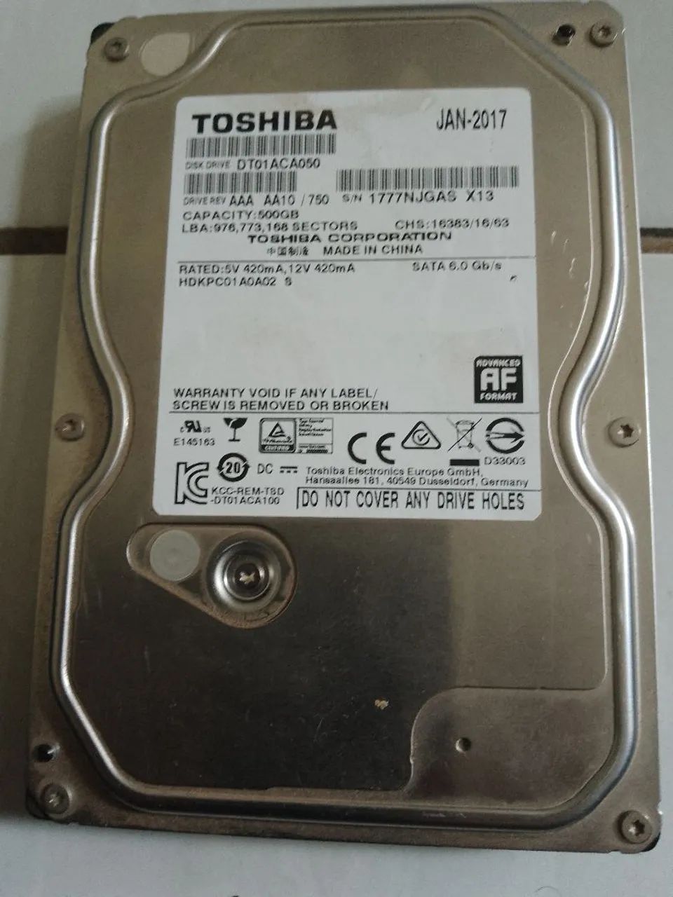 Hd 500 gb com leitor e gravador sony