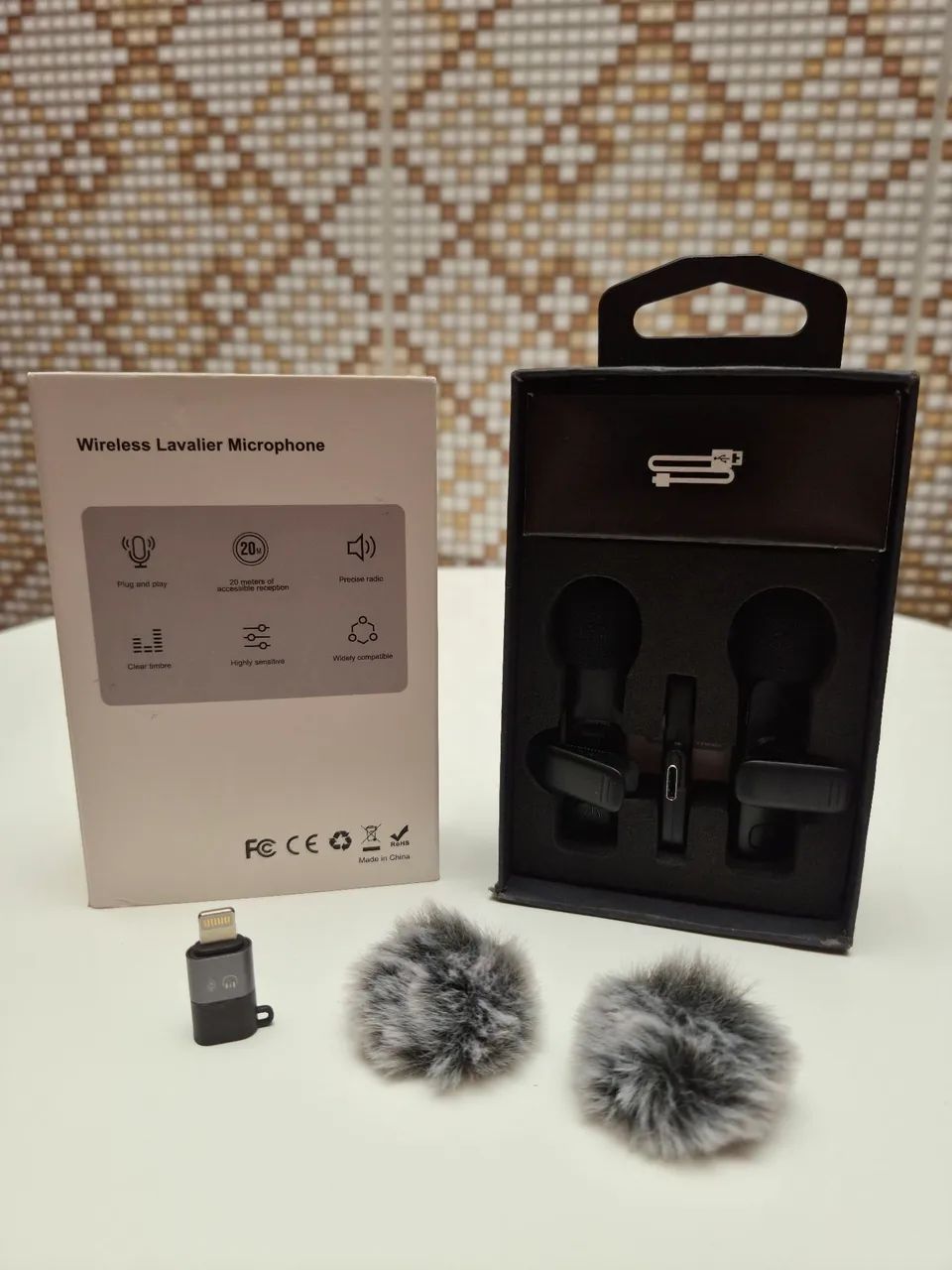 Microfones Lapela Wireless Duplo com proteção de ruídos - Foto 3
