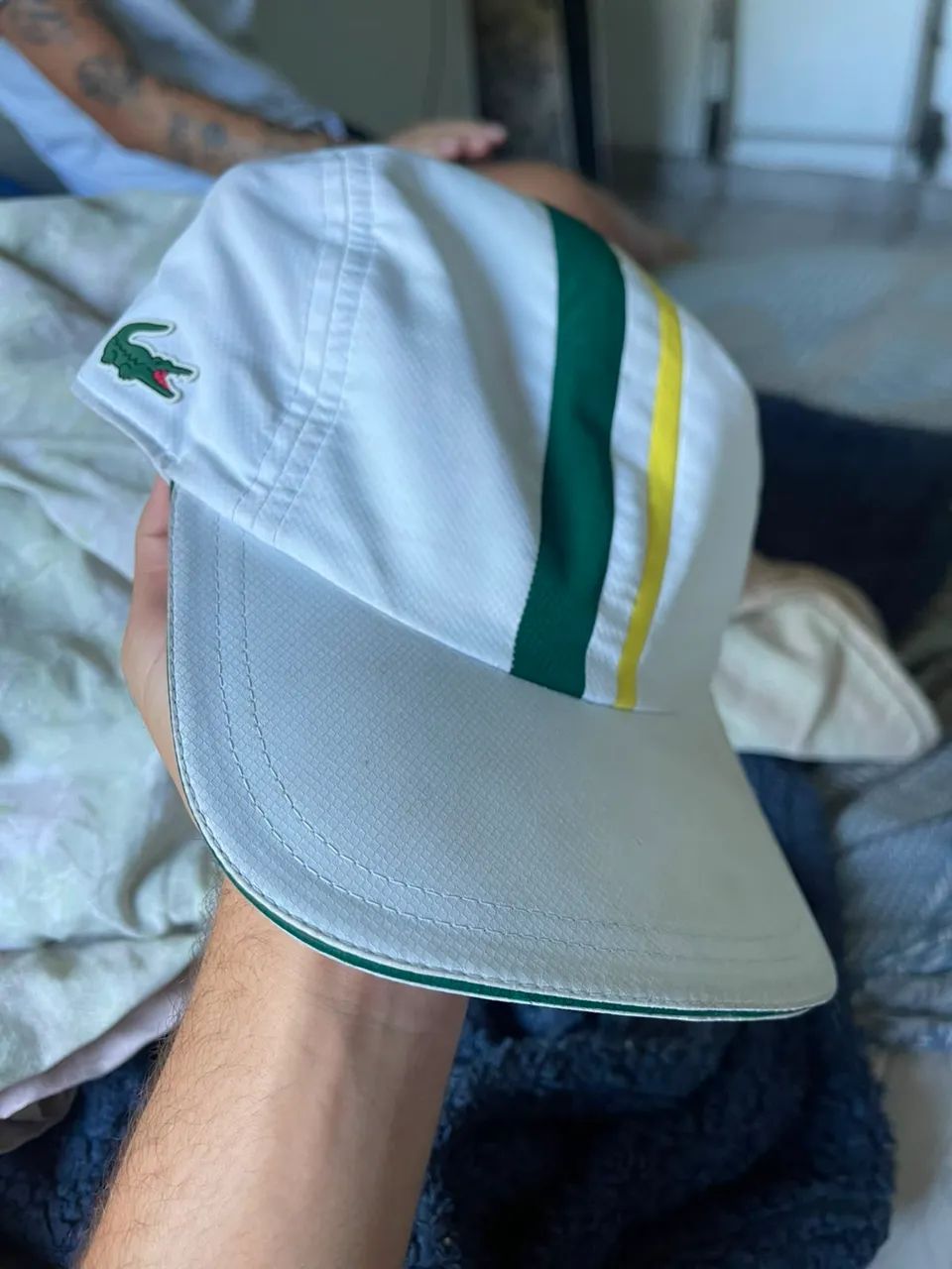 Boné 2 Faixa Lacoste Impecável  - Foto 3