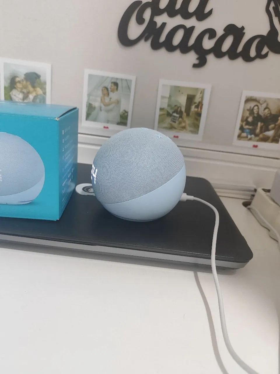 Echo Dot 5 com relógio Alexa  - Foto 2