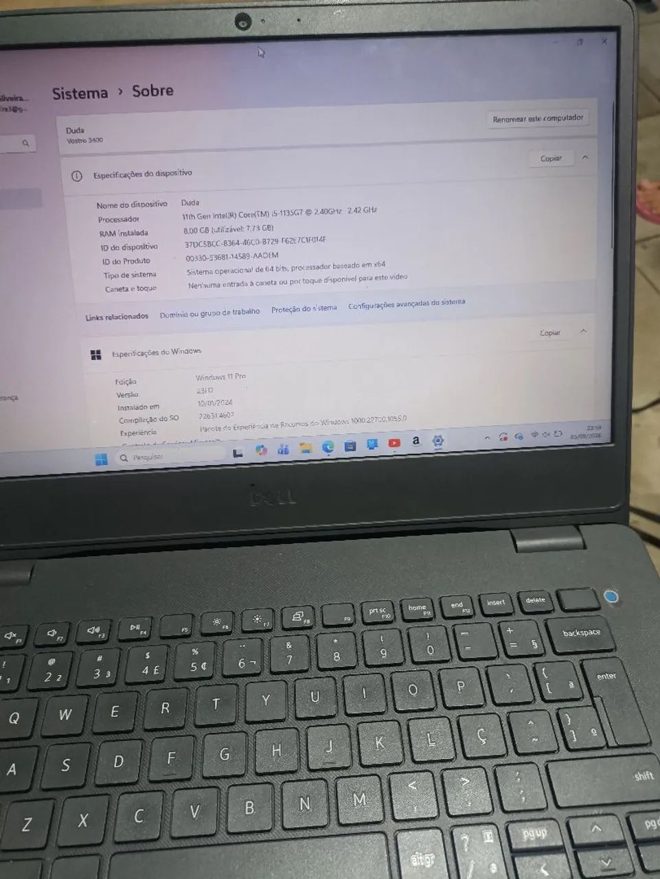 Notebook DELL semi-novo.