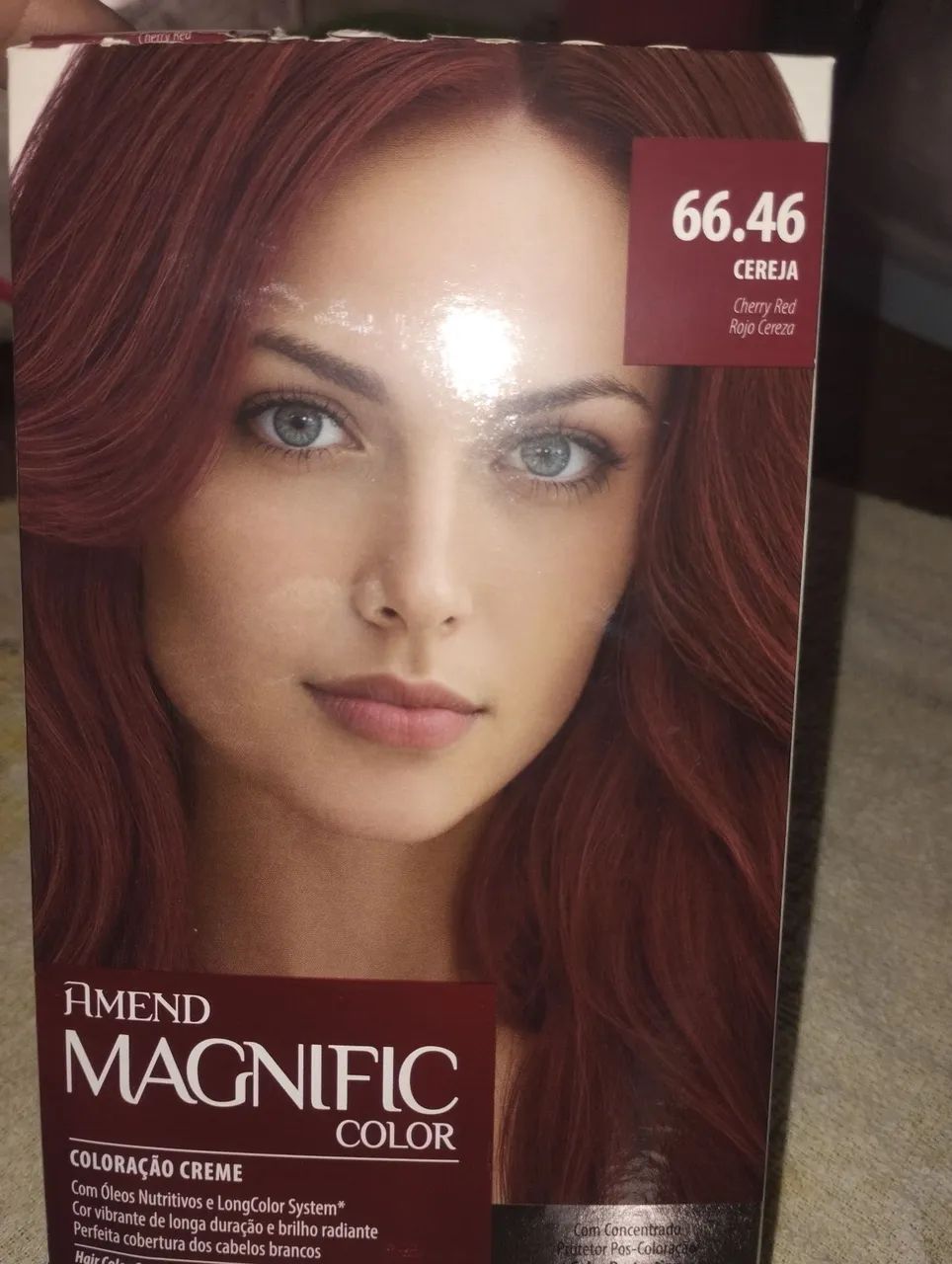 Tinta de cabelo Amend ruivo acobreado 