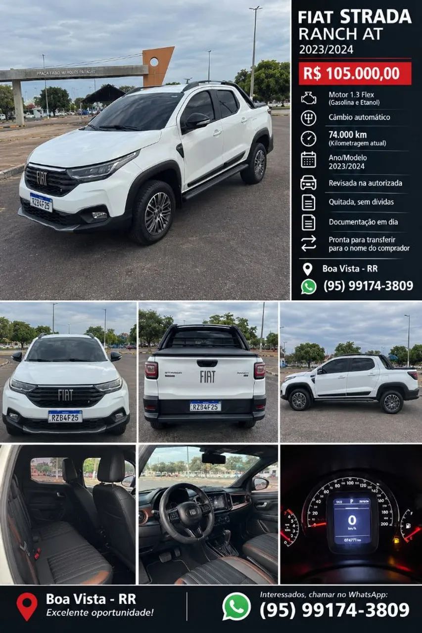 Fiat Strada Ranch 1.3 Flex 8V CD Aut. 2023