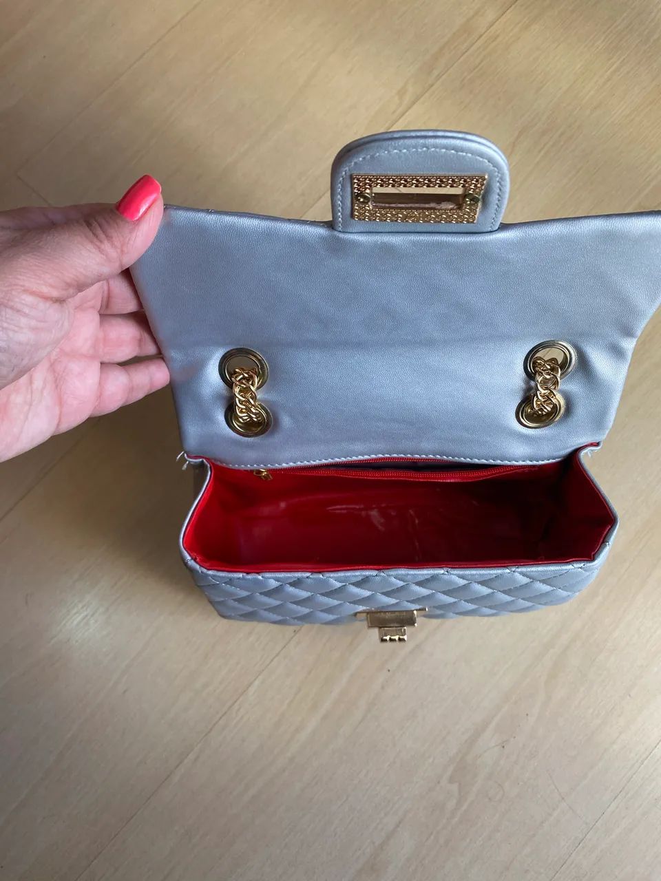 Bolsa prateada - Foto 4