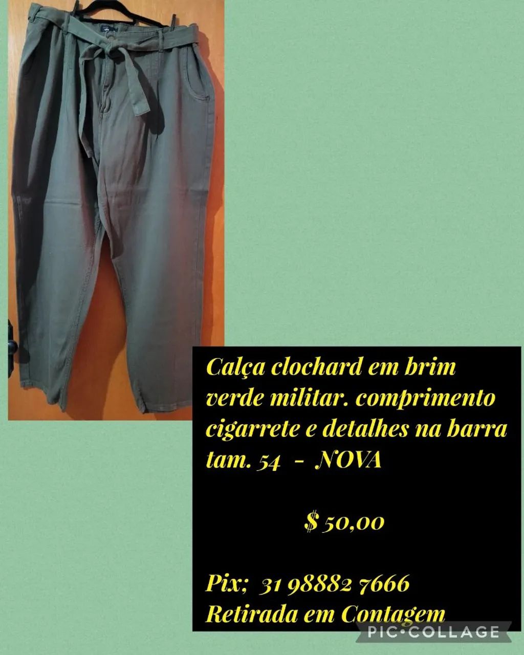 Calça  clochard plus size NOVA