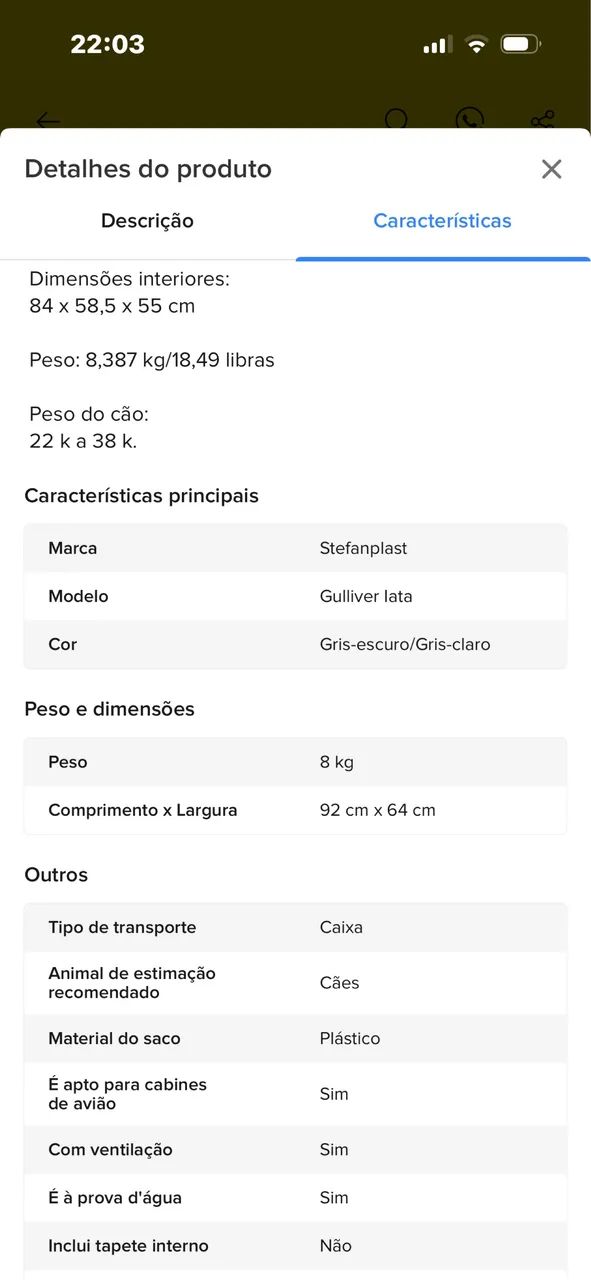 Caixa de Transporte Pet Gulliver n° 6 - Foto 4