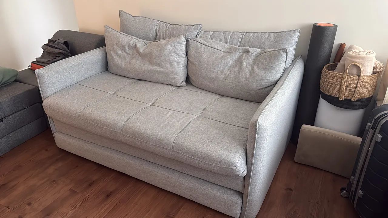 Sofá Cama linho Cinza Ortobom - 2 lugares - Foto 3