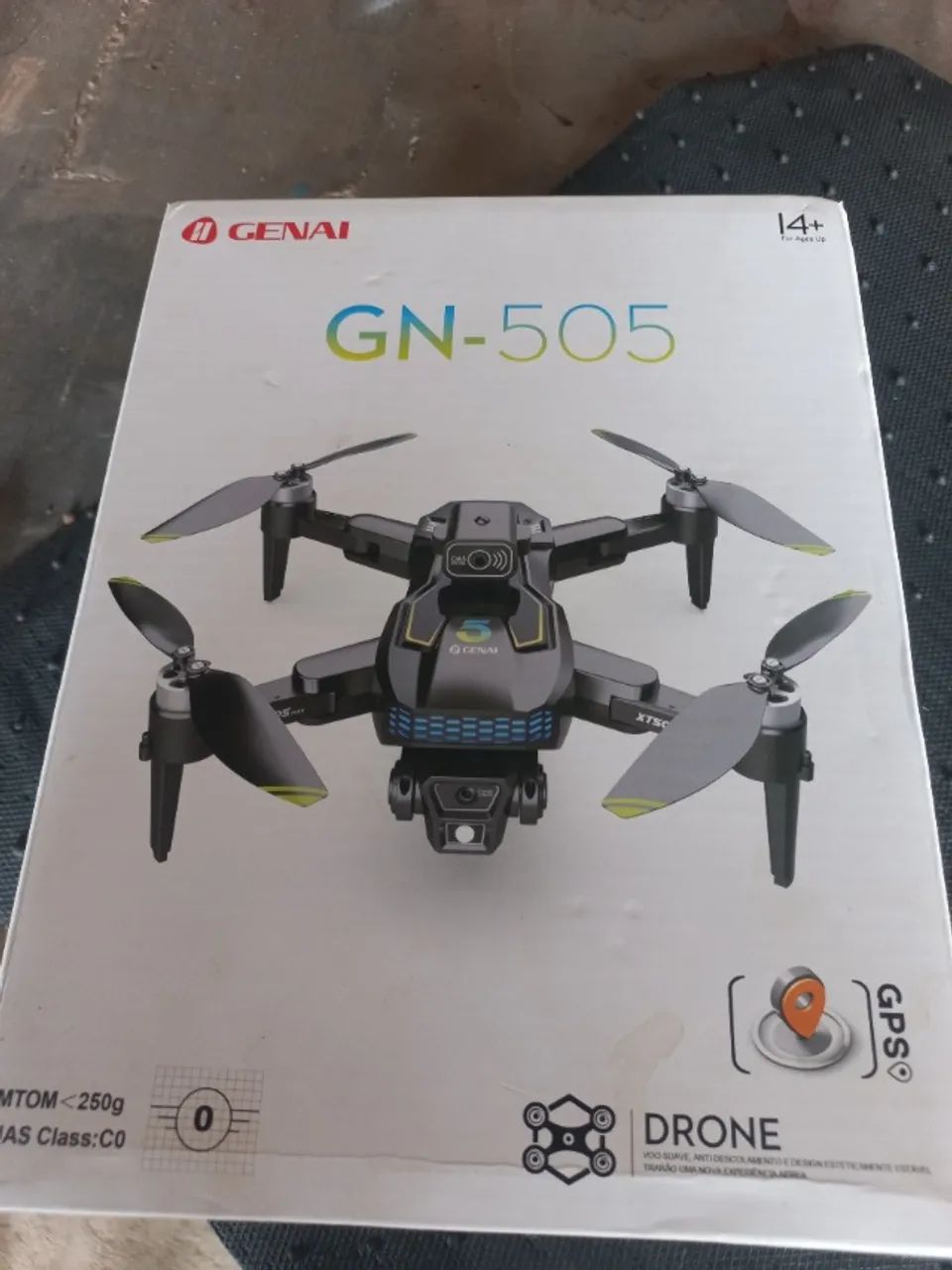 Drone GN-505, nunca usado, único dono e na caixa sem nora fiscal 