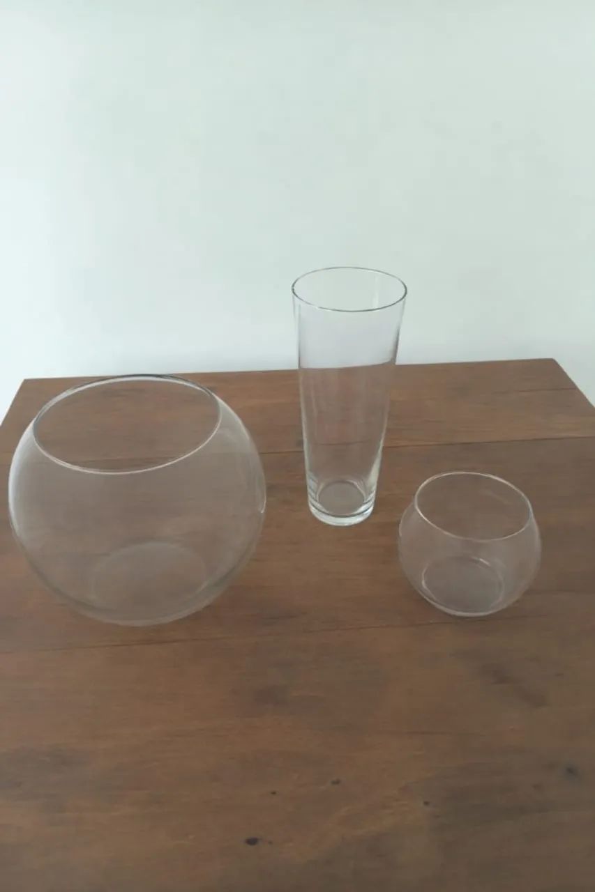Vaso alto de vidro 