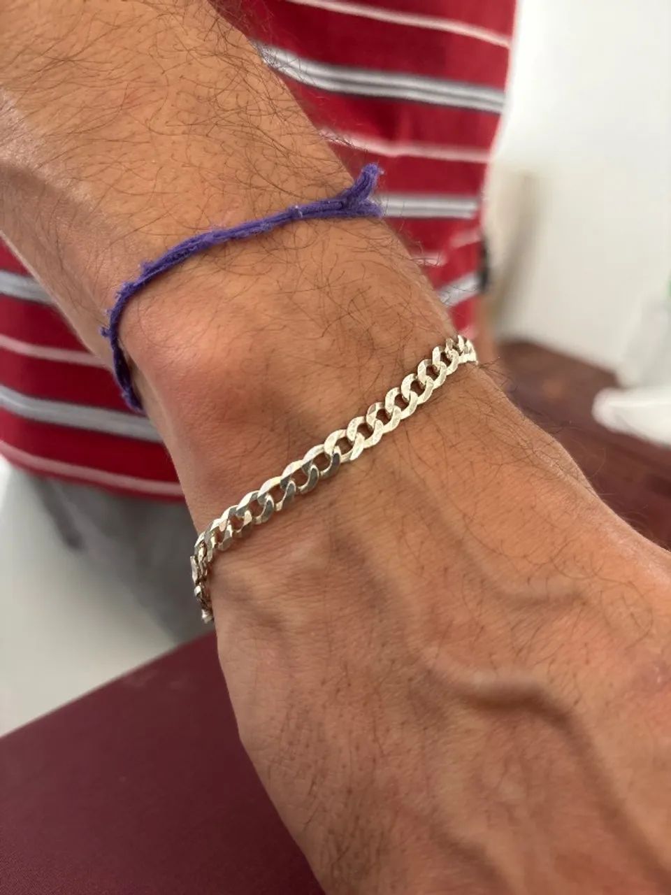 Pulseira Groumet em PRATA 925 nova 4mm