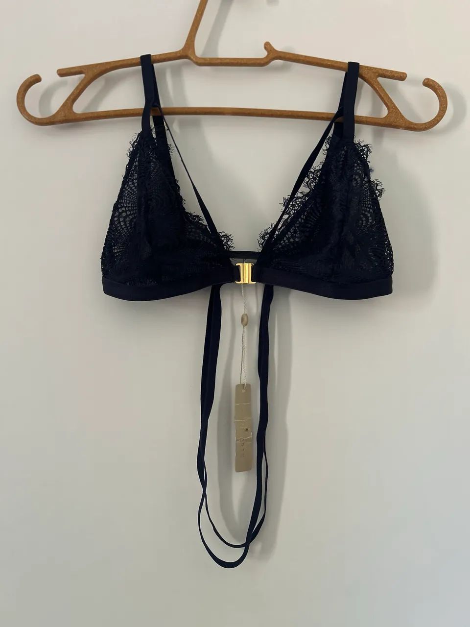 Sutiã Triângulo Renda Sexy Back Azul Marinho - Tamanho M - Foto 2