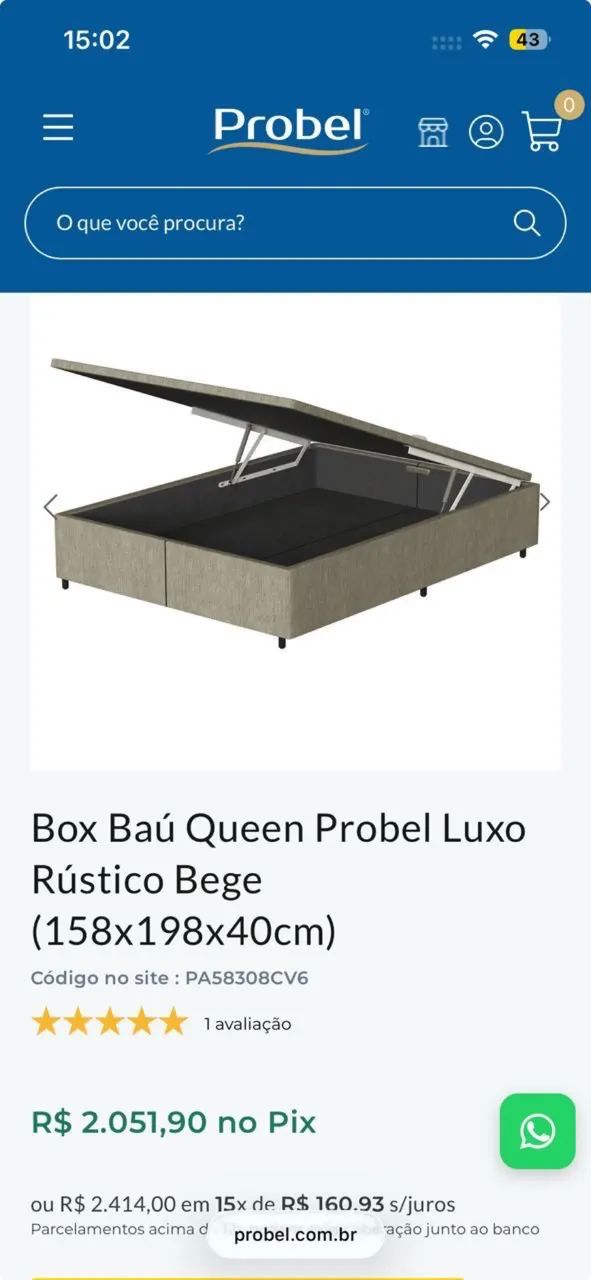 Box baú queen Probel