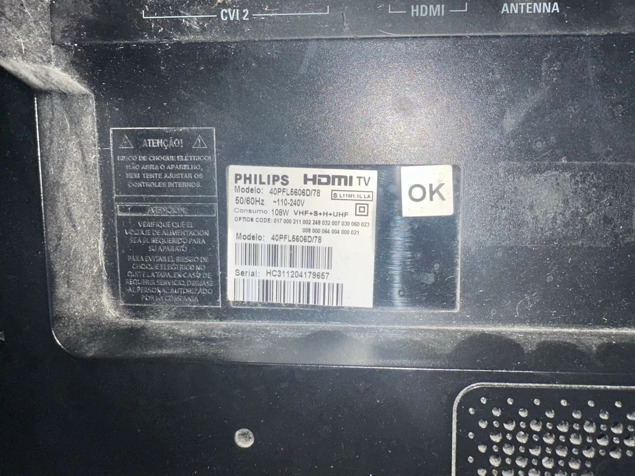 Tv Philips 43 com defeito 40PFL6606D/78 - Foto 2