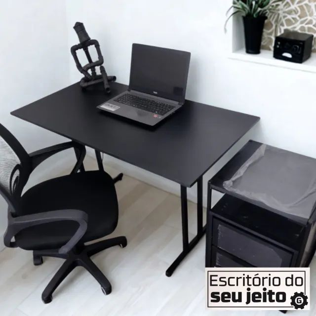 Mesa de Escritório 1,20m NOVA Multiuso Industrial para Computador Notebook Office Birô