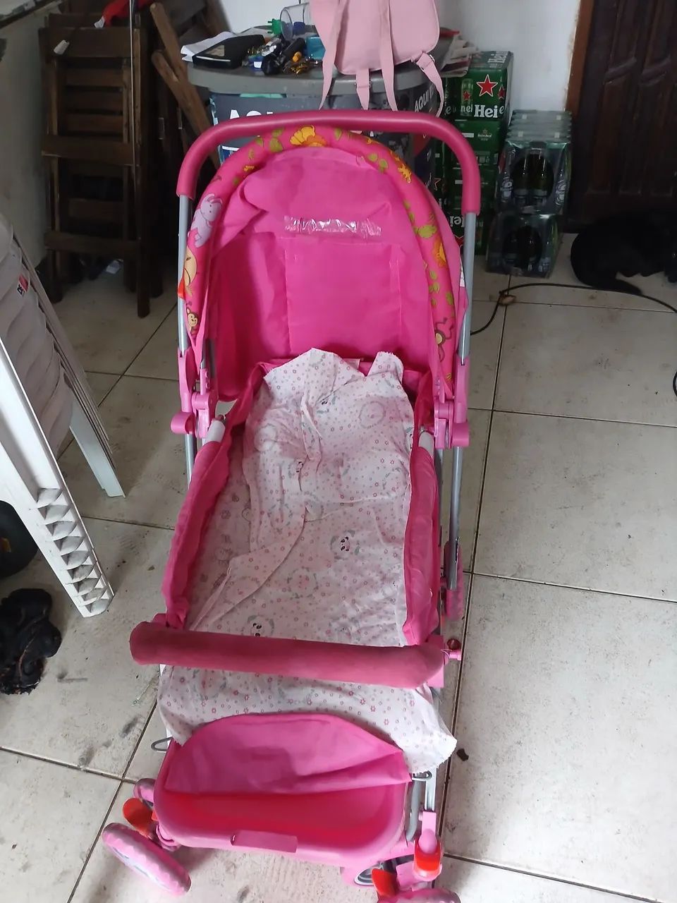 Carrinho de bebe rosa - Foto 2