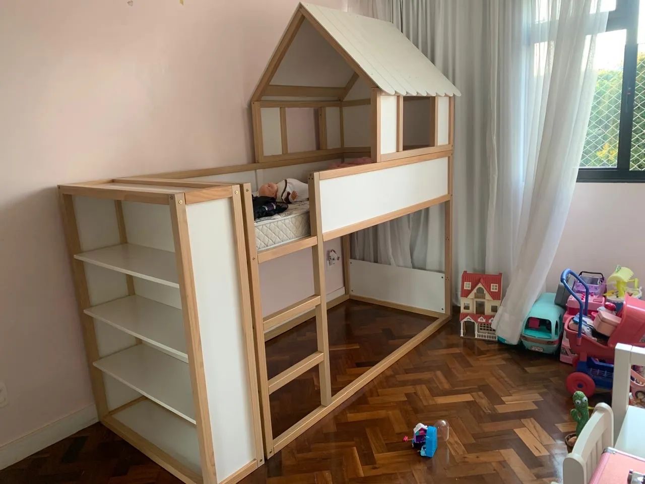 Cama fun madeira da Solevita de 7240,00 por 3500,00+ estante, com nota