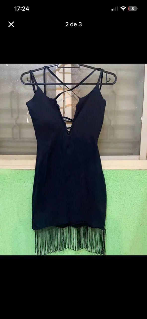 Vestido preto com franja  - Foto 3