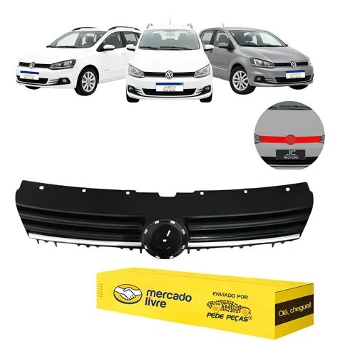 Grade Radiador Fox 2015 A 2022 Spacefox 2015 A 2019 Preto Com