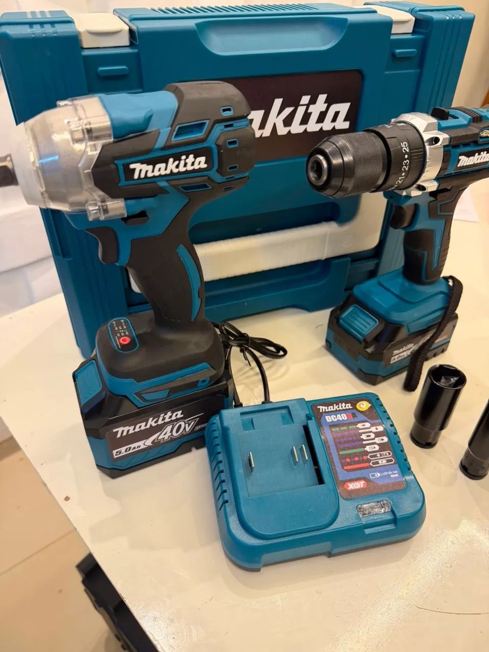 kit ferramentas makita  chave de impacto 40v + parafusadeira impacto 40v, zap: * - Foto 3