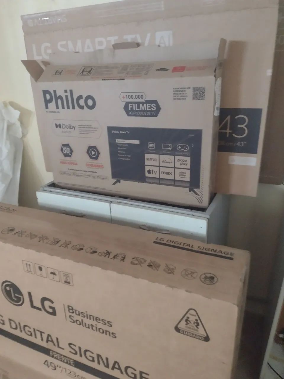 CAIXA DE TV SMART COM ISOPOR DE 32, 43, 49, 50 POLEGADAS  - Foto 2