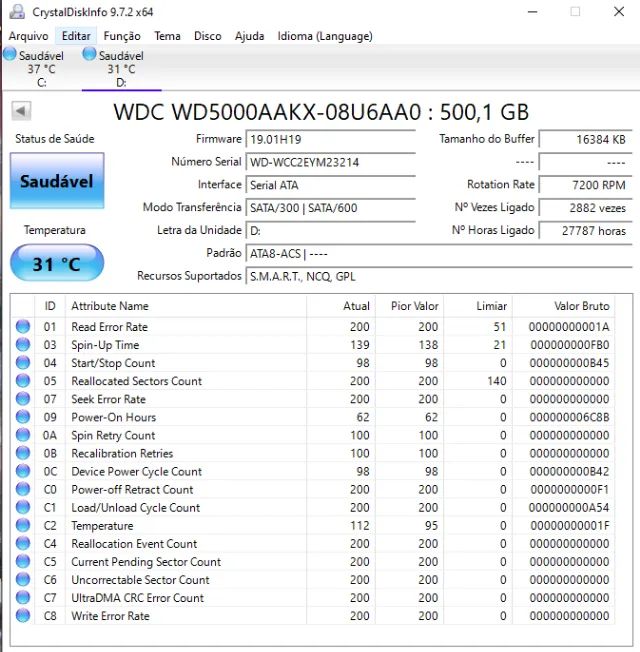 HD  de PC Sata 500 Gigas - Foto 3