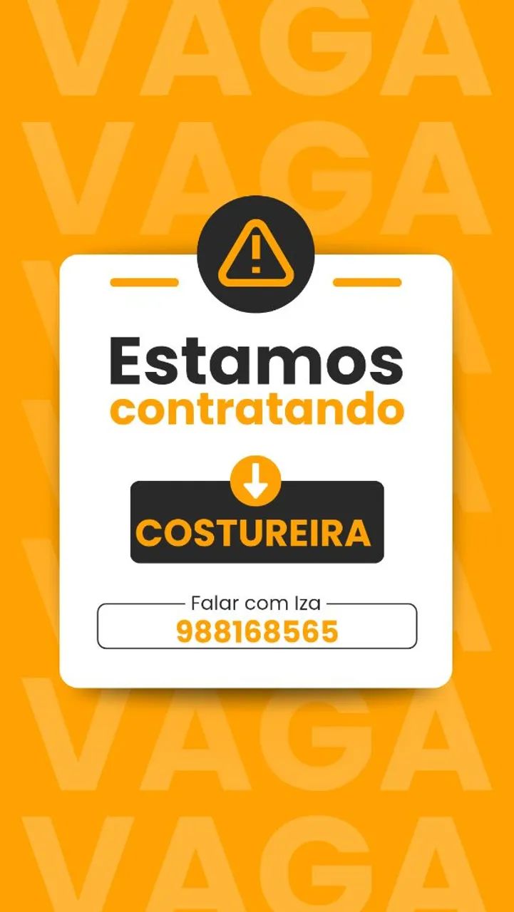 Vaga costureira 