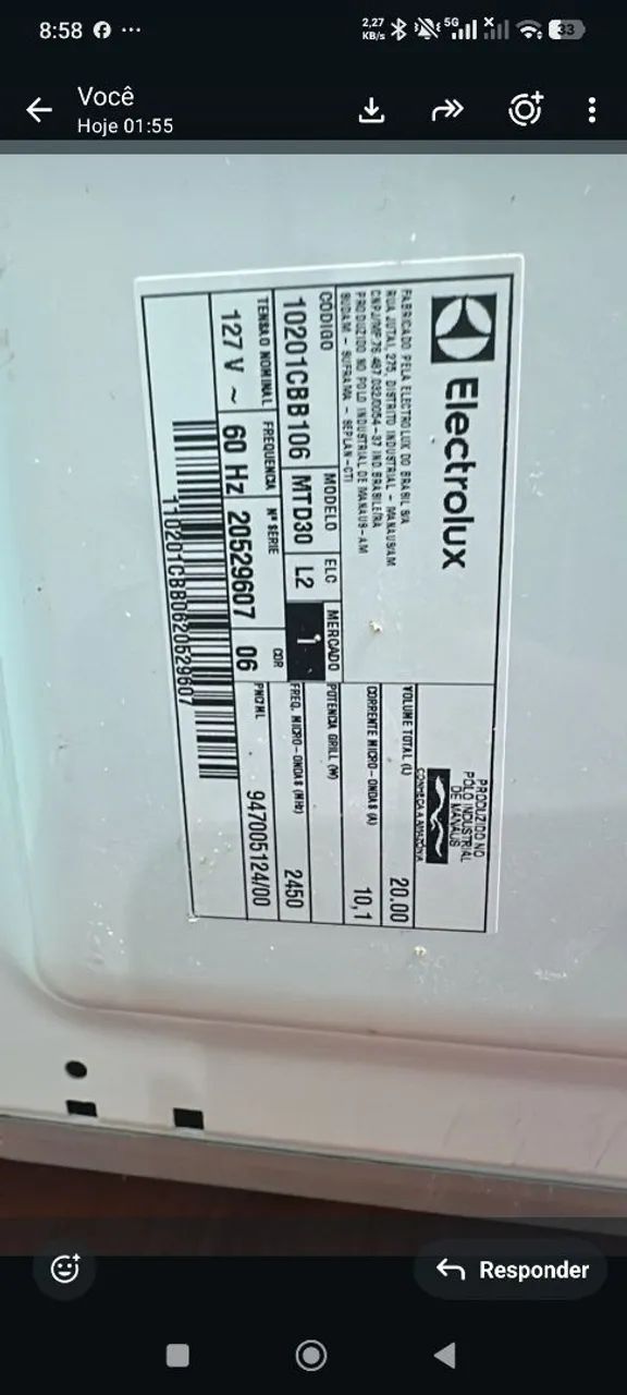 ? VENDO MICRO-ONDAS ELECTROLUX 20L  - Foto 3