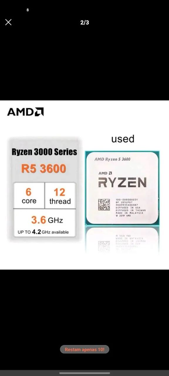 Processador RYZEN 5 PRO 3600 - Foto 2