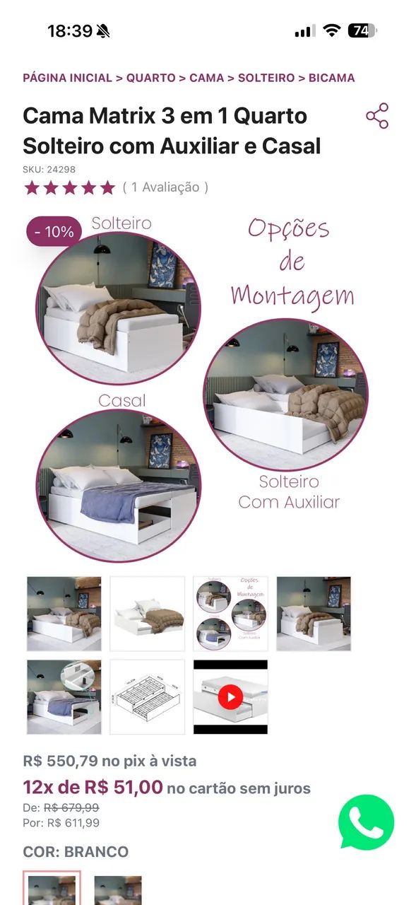 Cama matrix 3 em 1 - Foto 2