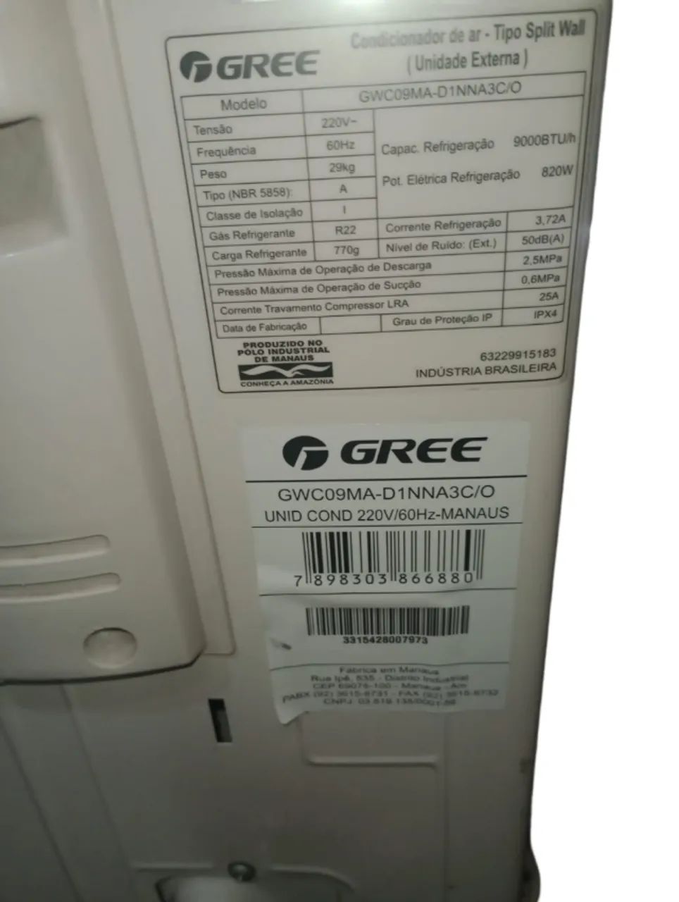 split gree 9000 btus - Foto 3