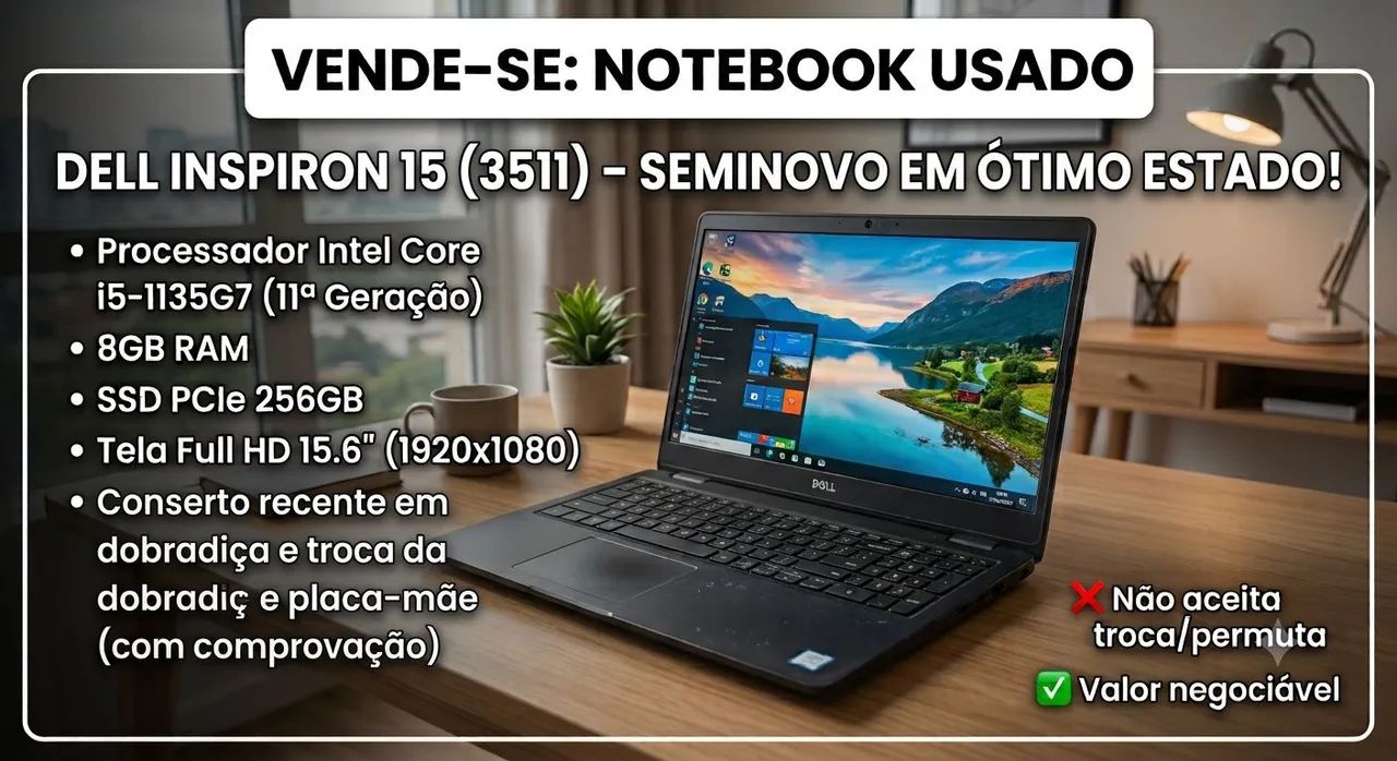 Vende-se notebook Dell 