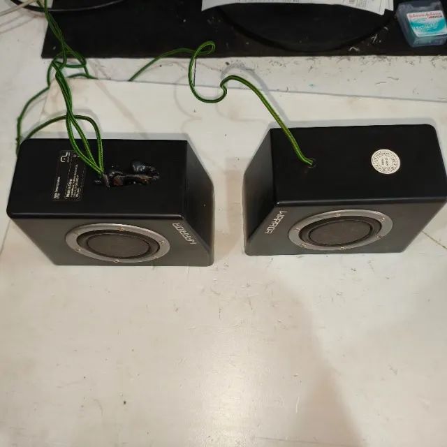 Caixa de som para pc gamer led verde 20W rms USB - Foto 3