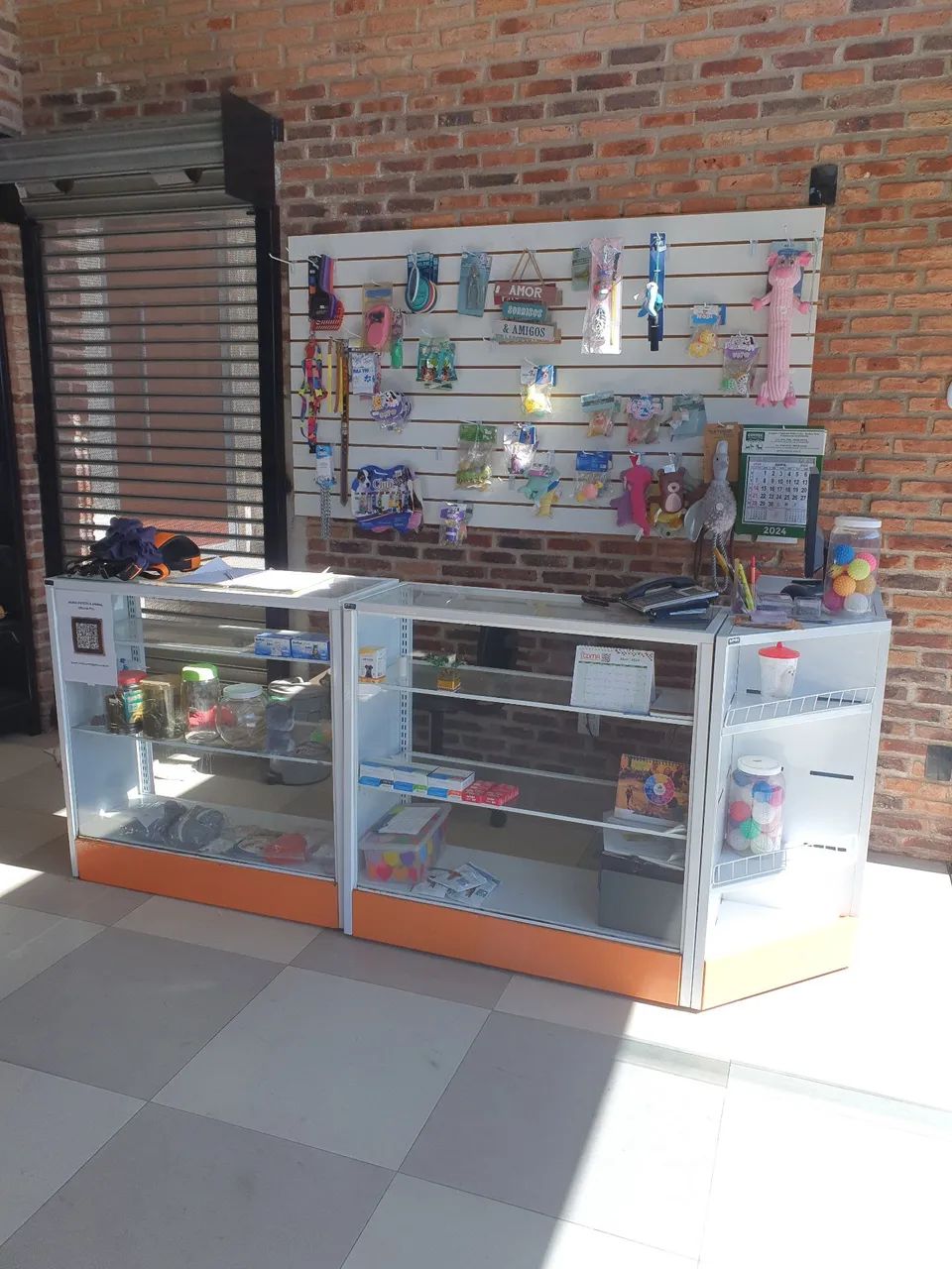 Balcão vitrine de loja