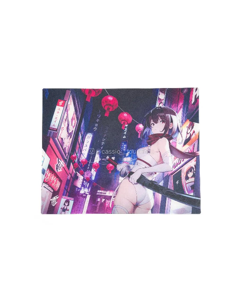 mousepad de vidro yuki aim katana city - Periféricos e Acessórios