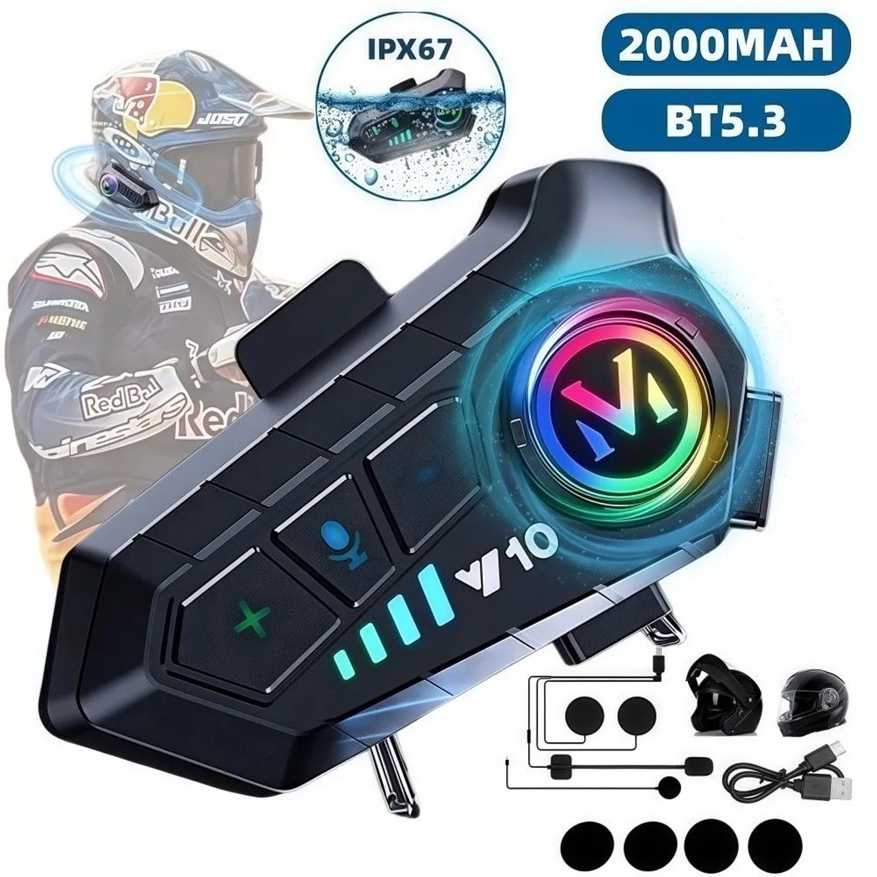 Fone p/ Capacete C/ Microfone
