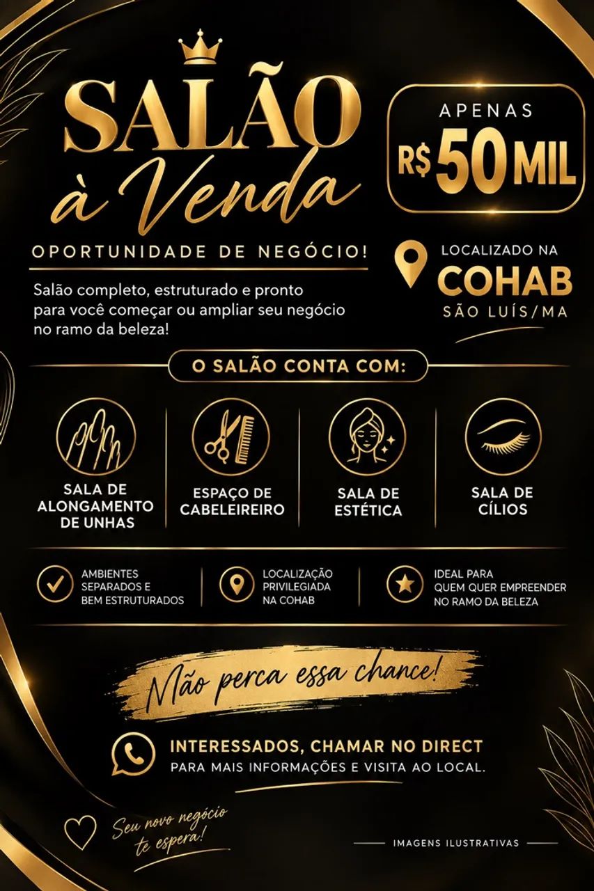 Salão de beleza a venda 