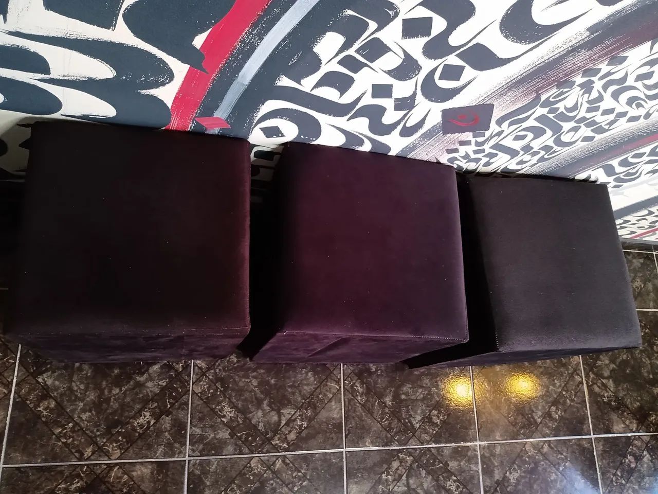 Banco puff quadrado 