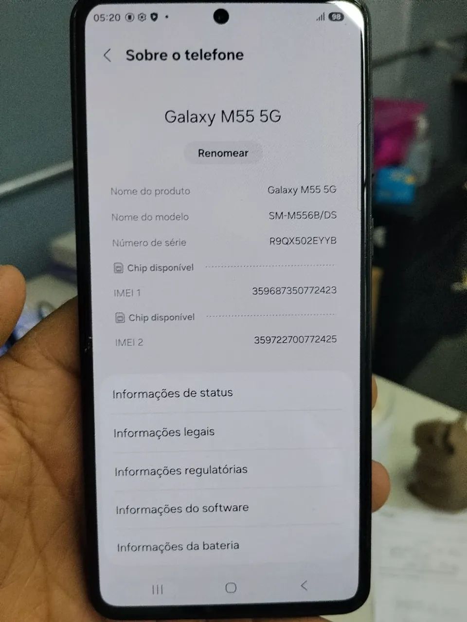 Celular Samsung Galaxy M55 5G - Pouco uso e Celular Motorola MotoG10 semi novo  - Foto 5