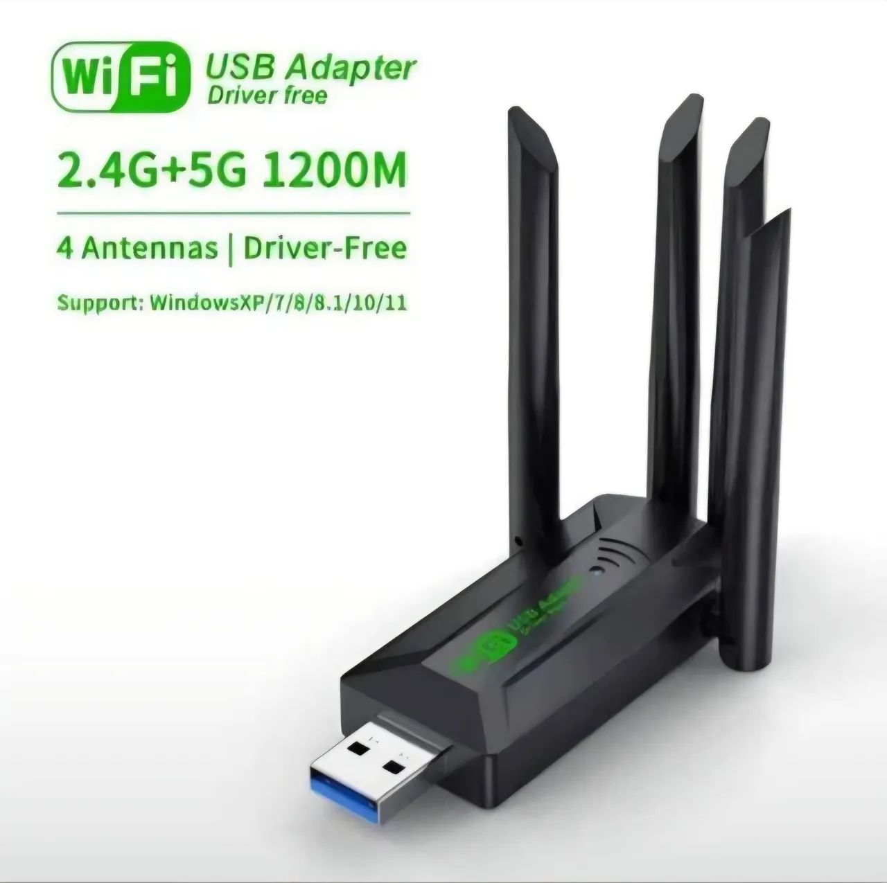 Adaptador Wi-Fi USB 3.0 Dual Band 2.4GHZ e 5GHZ 
